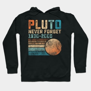 Pluto Never Forget Funny Astronomy Space Science Nerd Hoodie